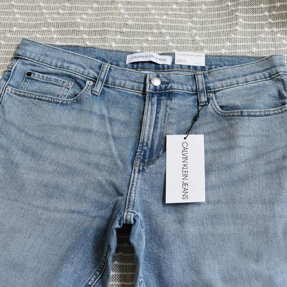 NEW! Calvin Klein Men's Straight Jeans 34 x 32 - Picture 4 of 12